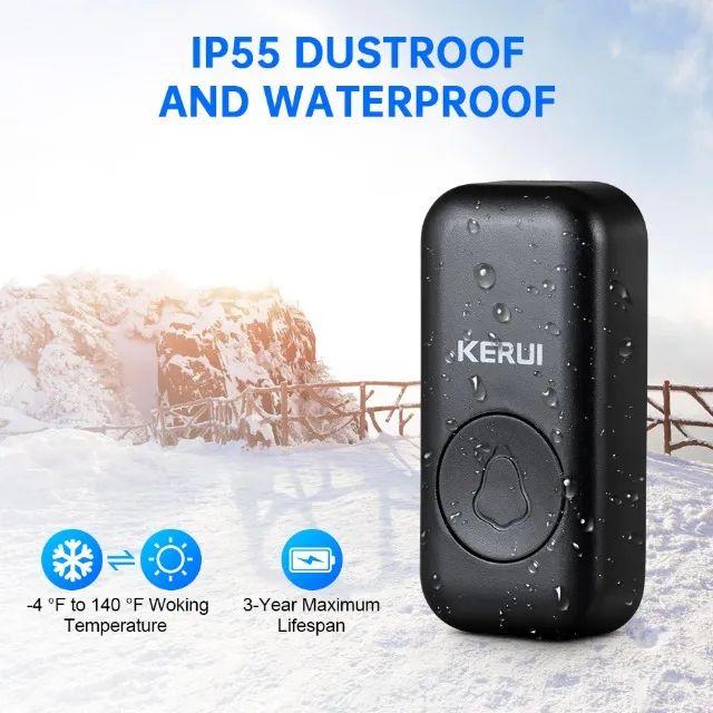 KERUI Wireless Doorbell Waterproof campainha sem fio - Foto 3