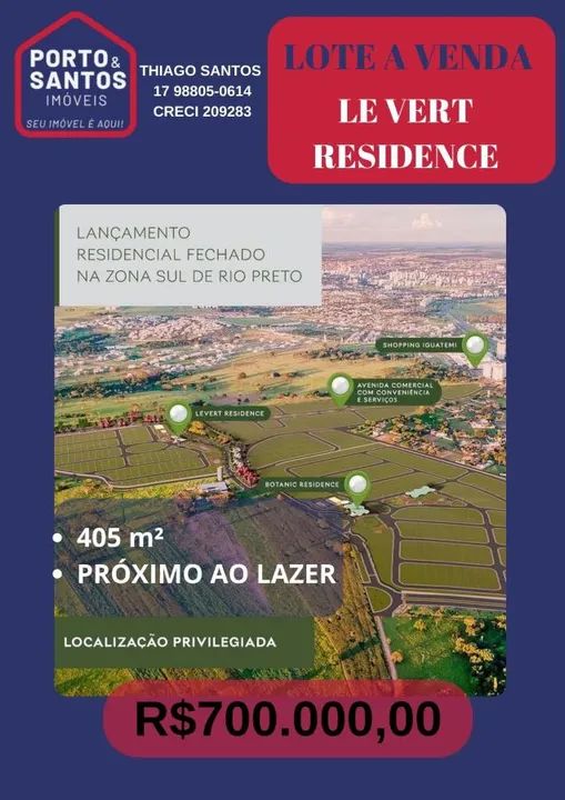Lote em Condomínio Fechado para Venda em São José do Rio Preto, Iguatemi