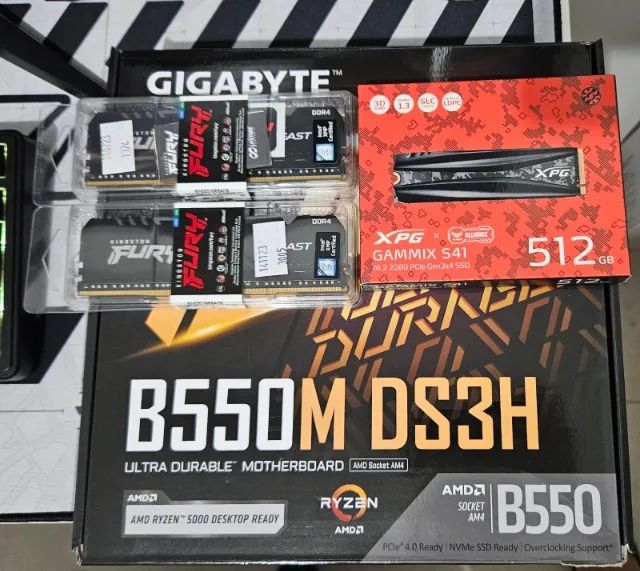 Ryzen 5700x3d, placa mãe B550, 32GB DDR4, SSD 512, Cooler AK400 - Foto 4