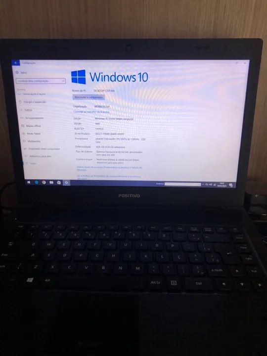 Notebook Positivo Unique S1991 Celeron 4gb Hd 320gb Tela 14  