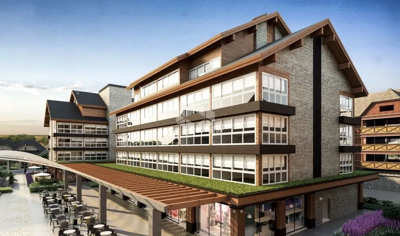 Sala comercial no Centro de Gramado, 39,11m² privativos, 1 vaga de garagem