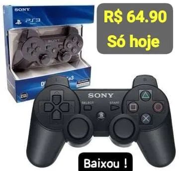 Controle Sony play 3 Preto Novos