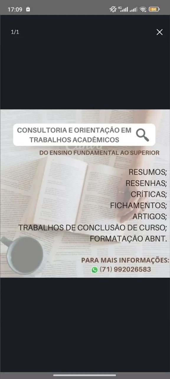 Consultoria em trabalhos escolares e acadêmicos 