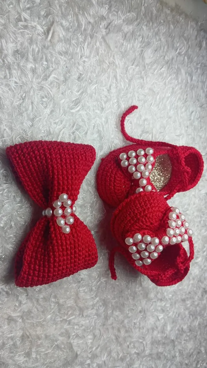 Sapatinhos de crochê para bebê