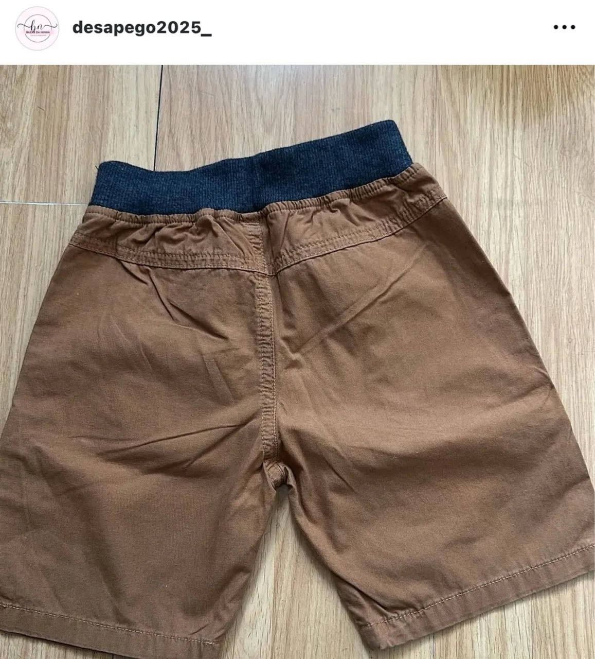 Shorts de sarja infantil