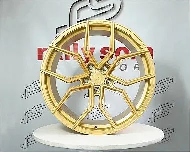 Jogo de Roda Gisa FFT6255 Forged Dourada 5x130 - 20x8,5 e 21x11,5 Offset 45 e 58 - Foto 2