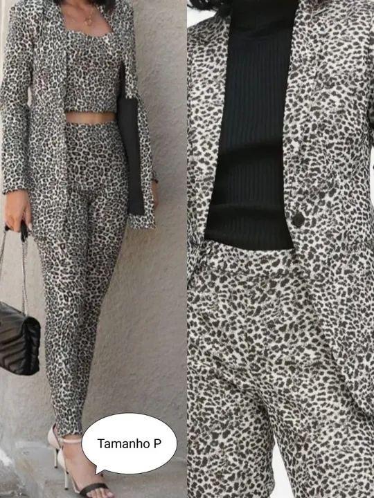 Conjunto de Blazer e Calça Leopardo - Foto 5