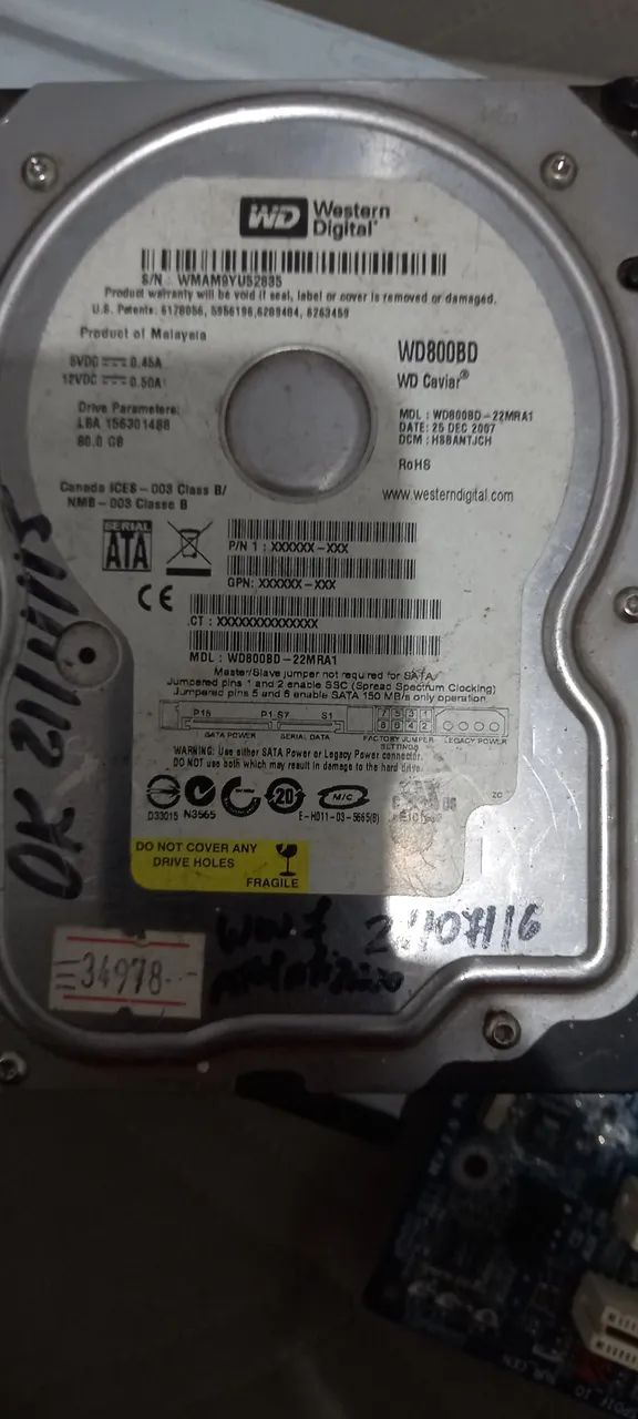 Placa mãe GA-K8VM800M/hd/processaro/gravador de DVD LG - Foto 3