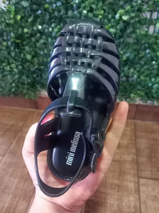 Sandálias de bebê Mini melissa Preta - Foto 2