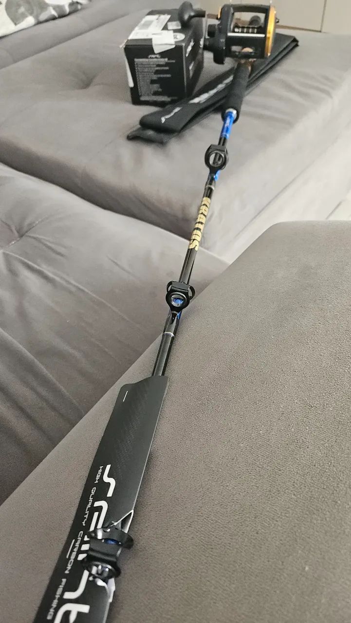 Carretilha Saint Kratos 40 + Vara - Foto 5