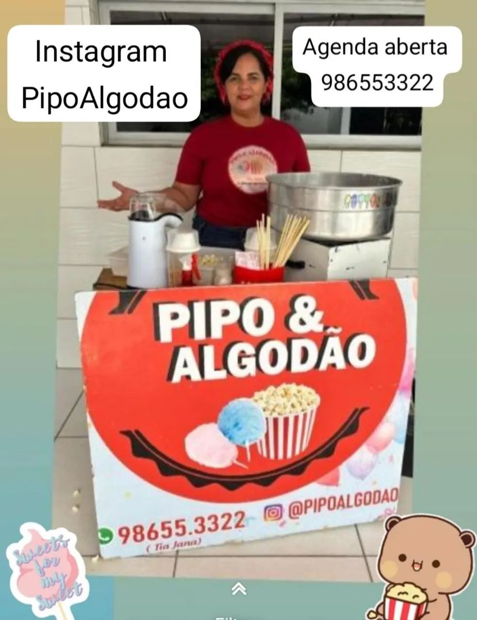 Aluguel de pipoca e Algodão doce  da Tia Jana - Foto 3