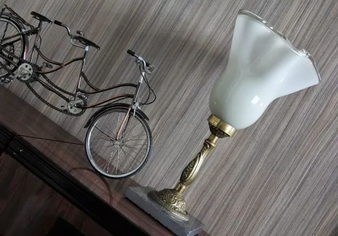 Luminaria em Bronze e Vidro Murano - Norte Americana Anos 40 / 50