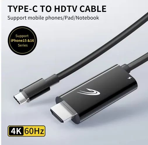 Cabo USB-C para HDMI de 4,9 pés 4K 60 Hz 
