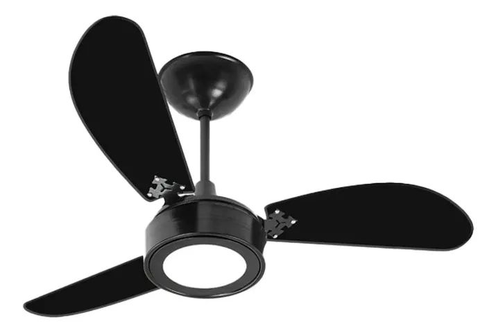 Ventilador De Teto New Light Led 6000k 3 Pas Preto 127v
