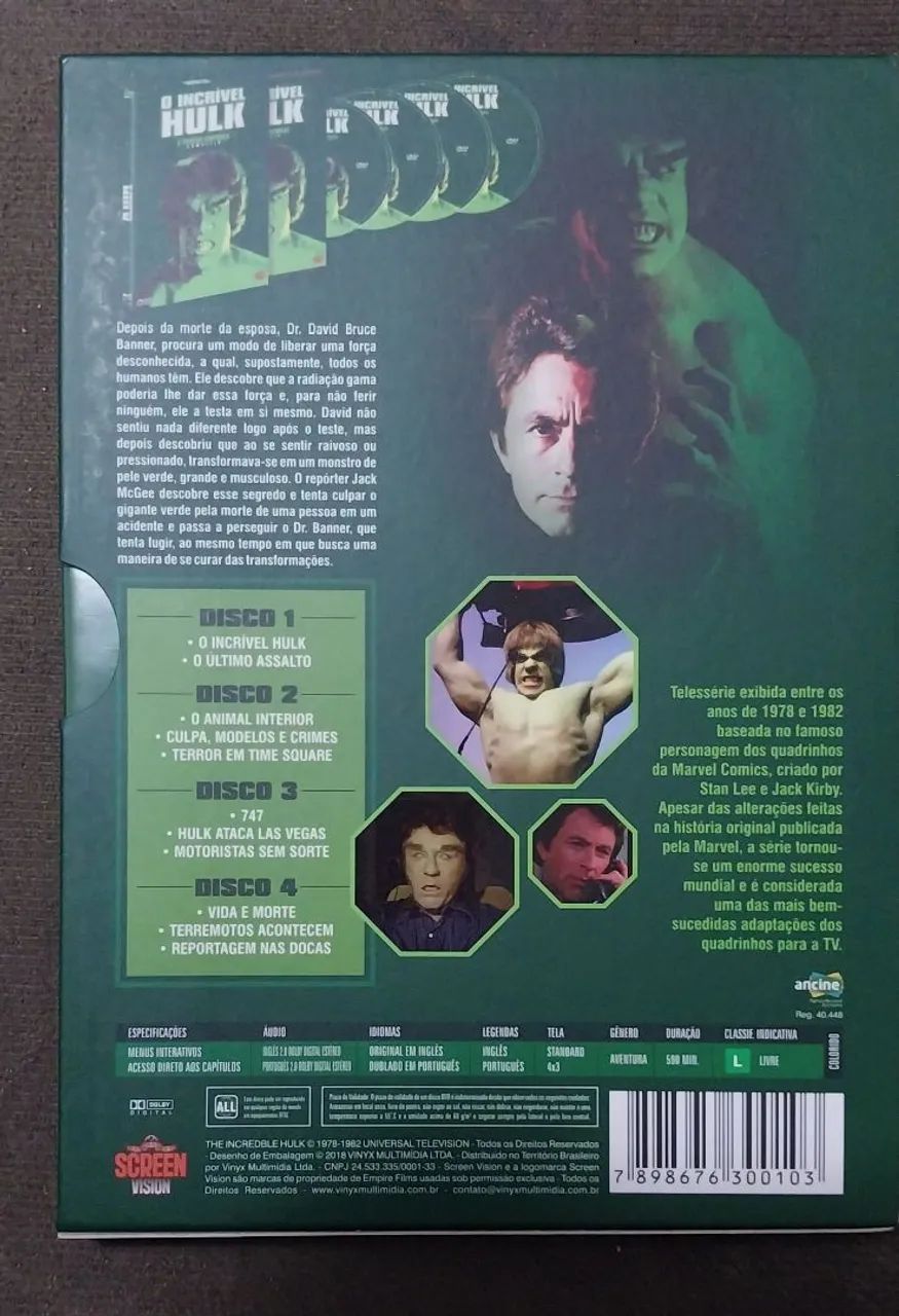 Dvd Hulk anos 70 temporada completa  - Foto 2