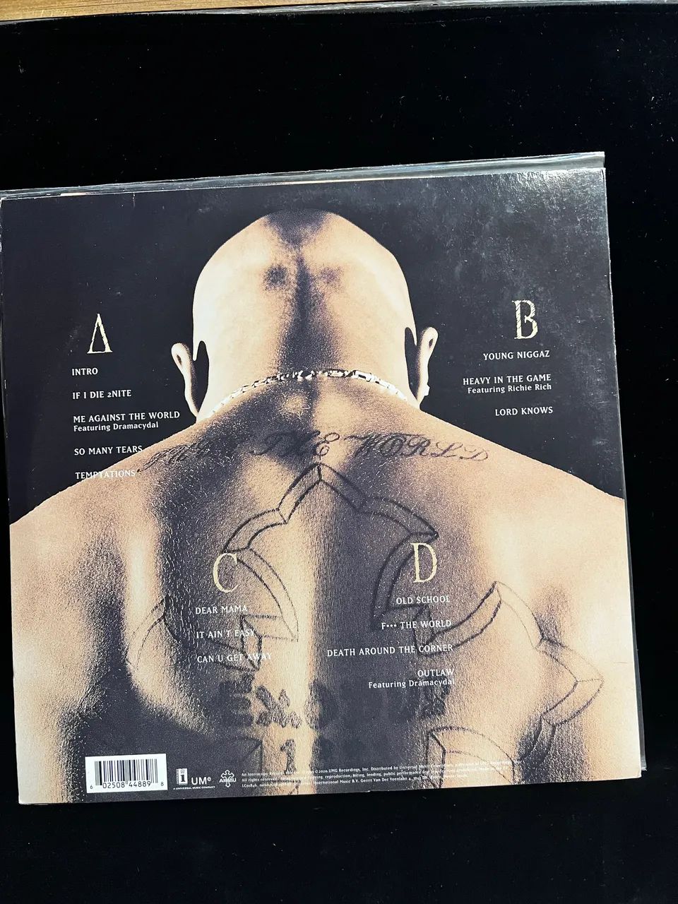 DISCO DE VINIL 2PAC - ME AGAINST THE WORDL - Foto 3
