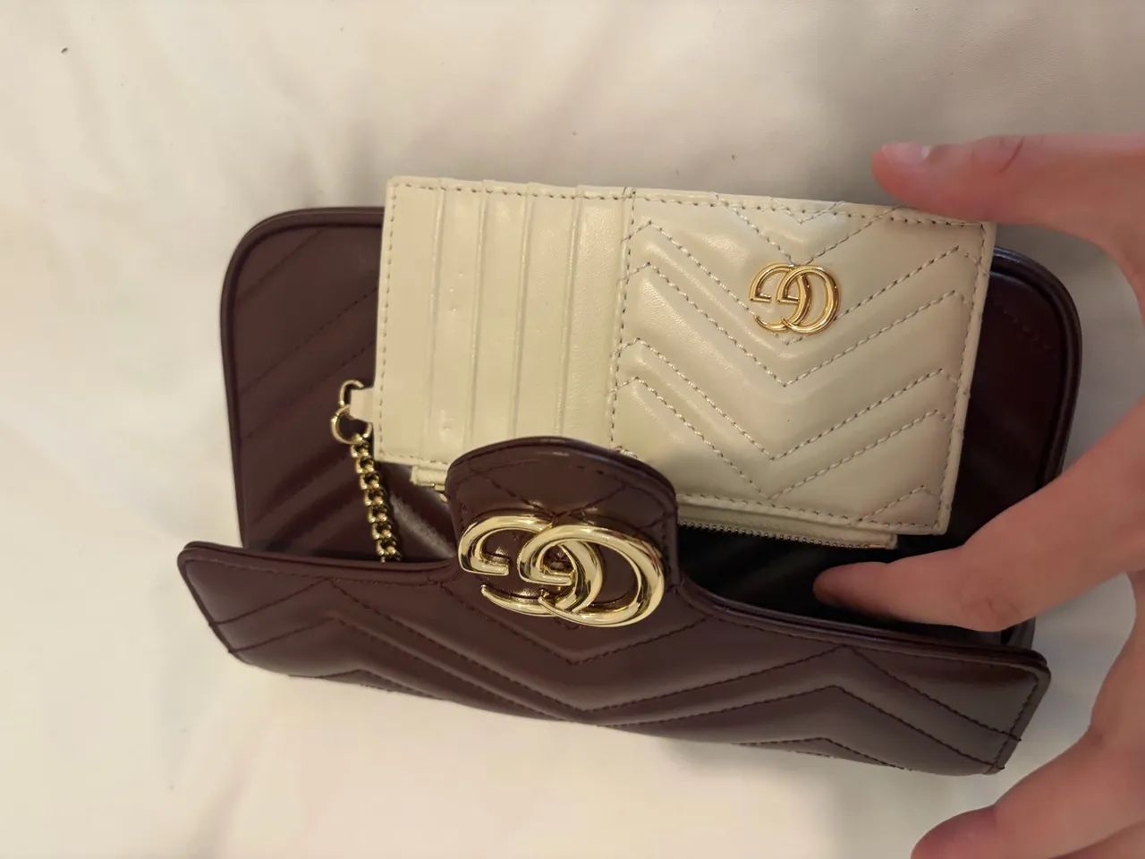 bolsa luxo gg marmont vinho - Foto 4