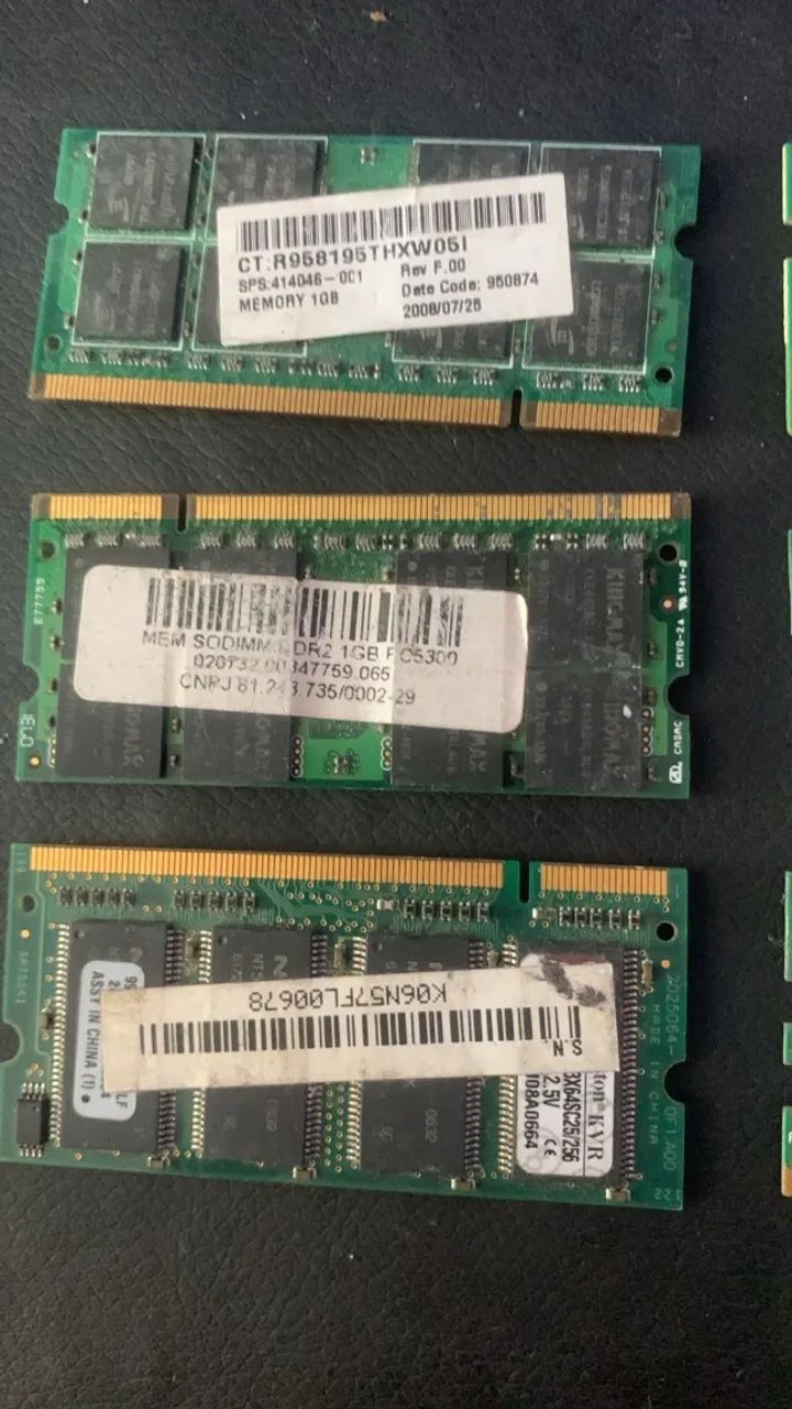 Kit Memórias RAM DDR2 DDR3 Desktop e Notebook - Kingston, Kingmax, Smart e Markvision