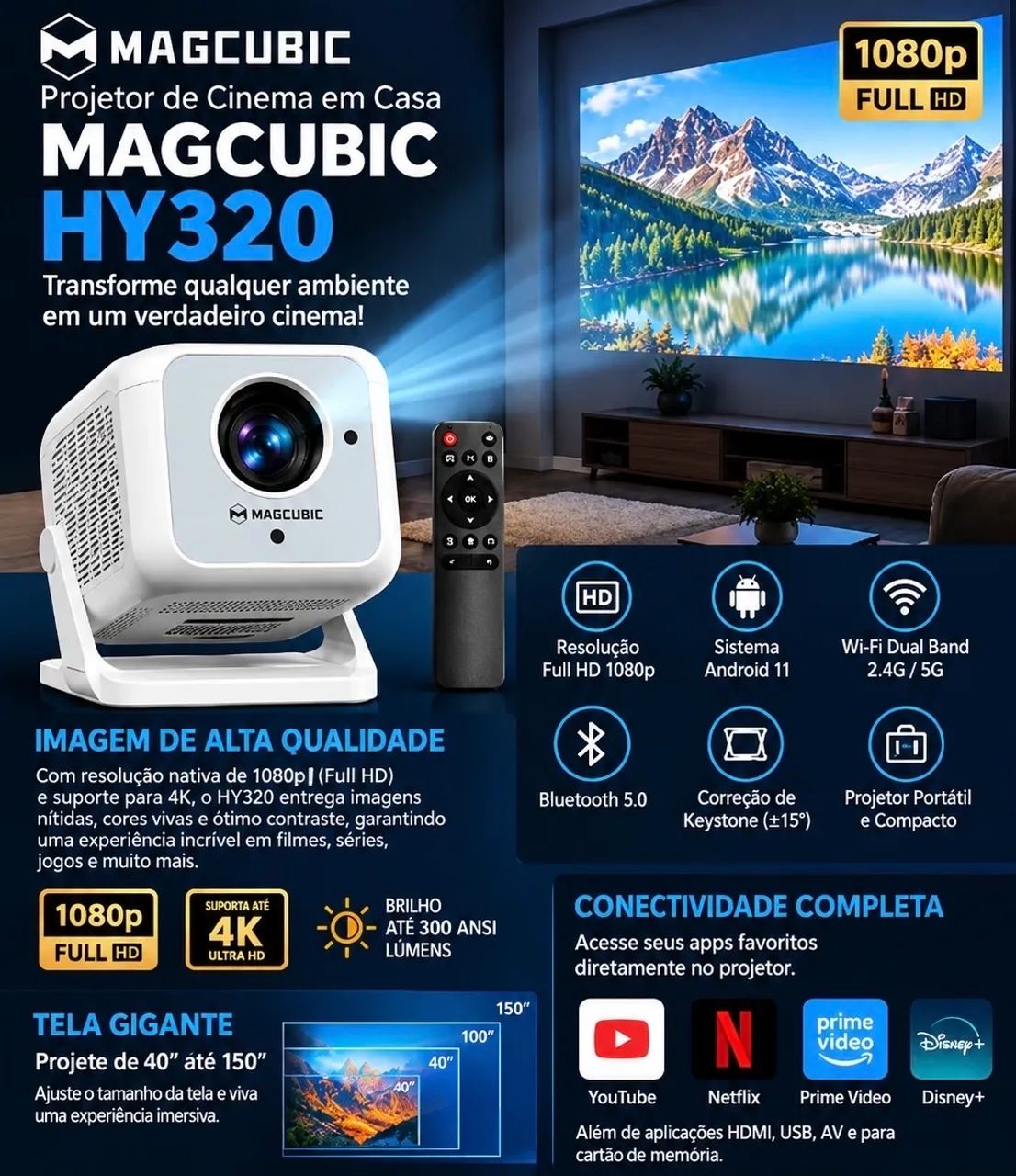 PROJETOR HY320X FULLHD