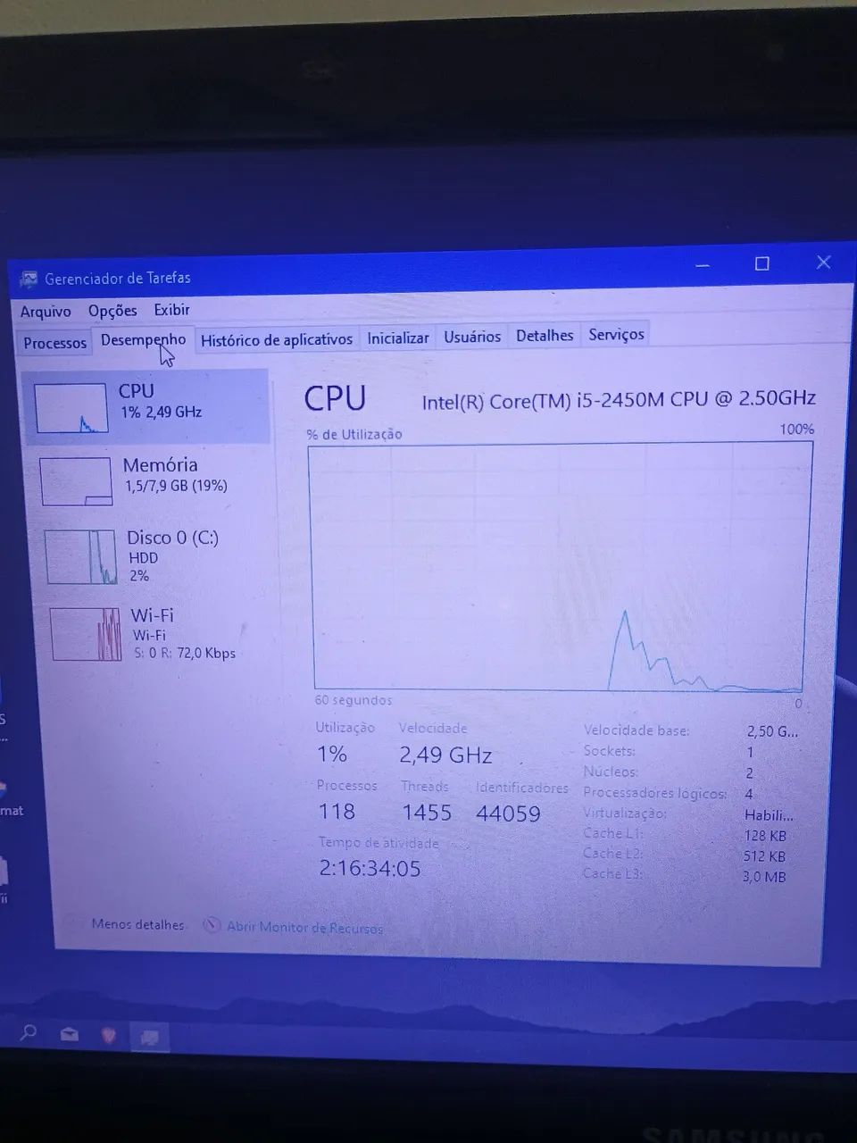 Notebook core i5 com 8gb 1 tera troco por celular - Foto 3