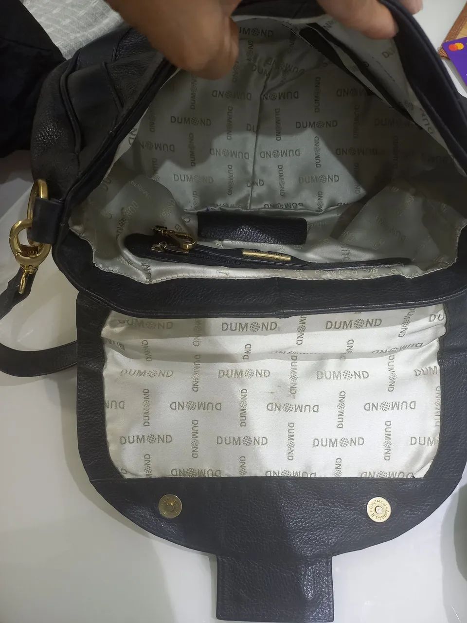 Bolsa de couro legitimo,Dumond - Foto 2