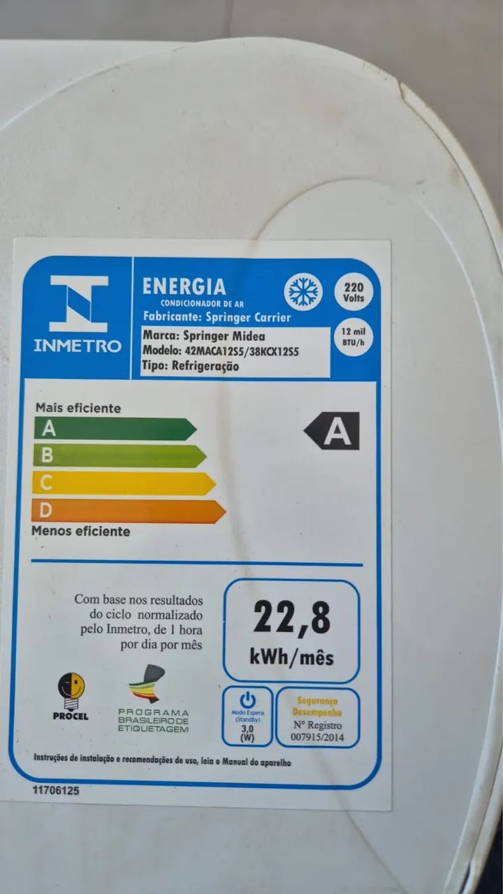 Ar condicionado 1200mil btus