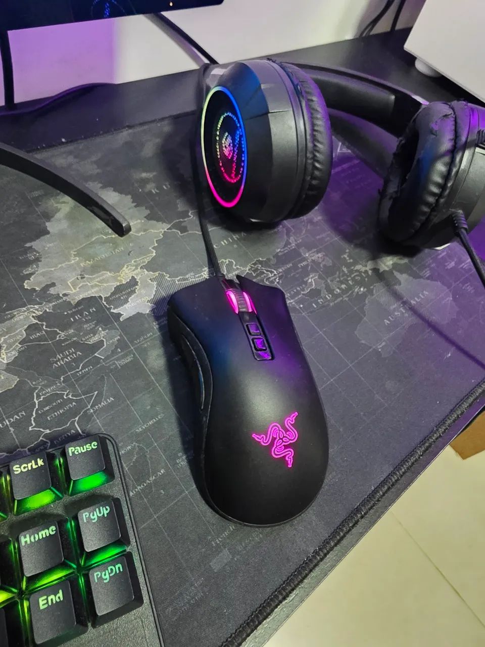 Kit Gamer Mouse Razer + Teclado Mecânico + Headset + Mouse Pad Grande - Foto 3