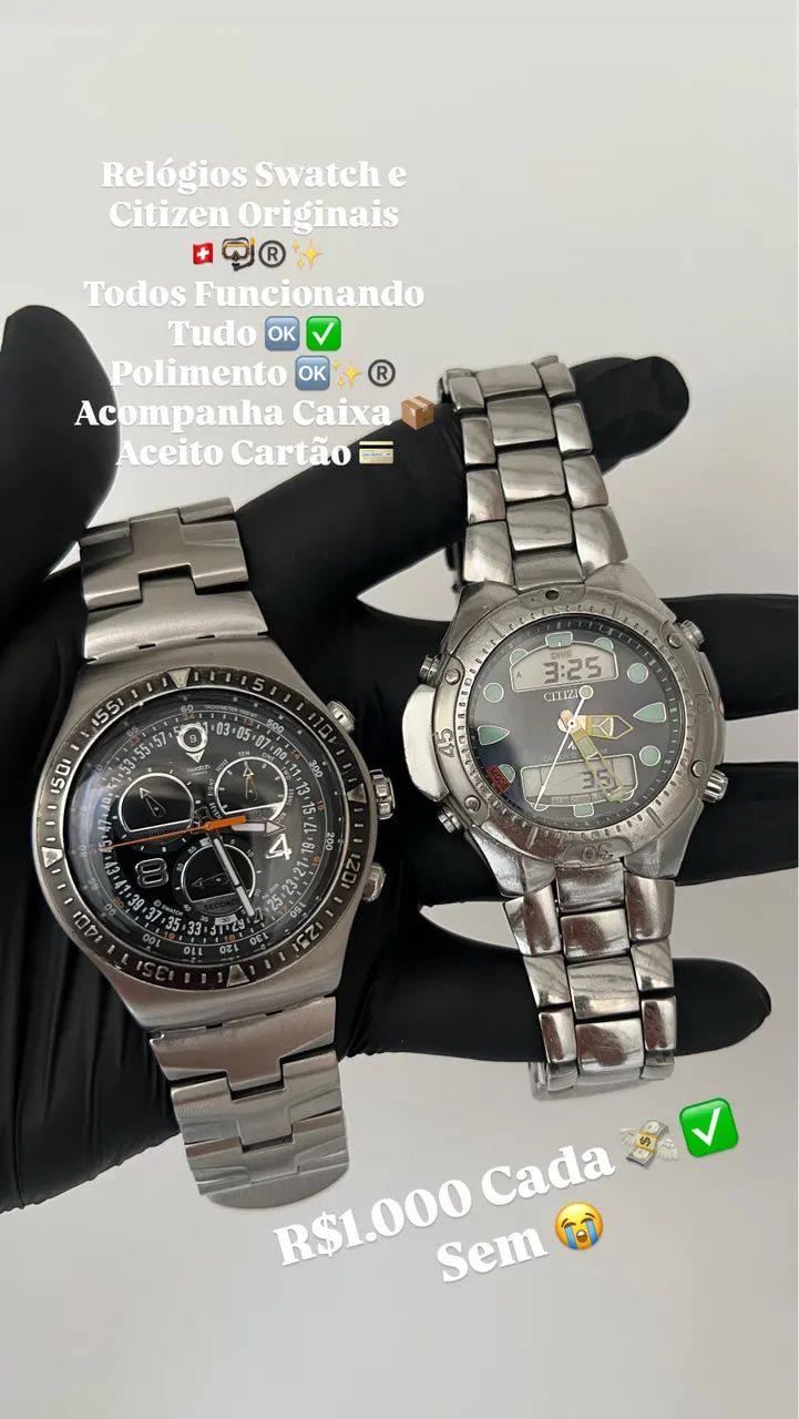 Relogios Swatch e Citizen