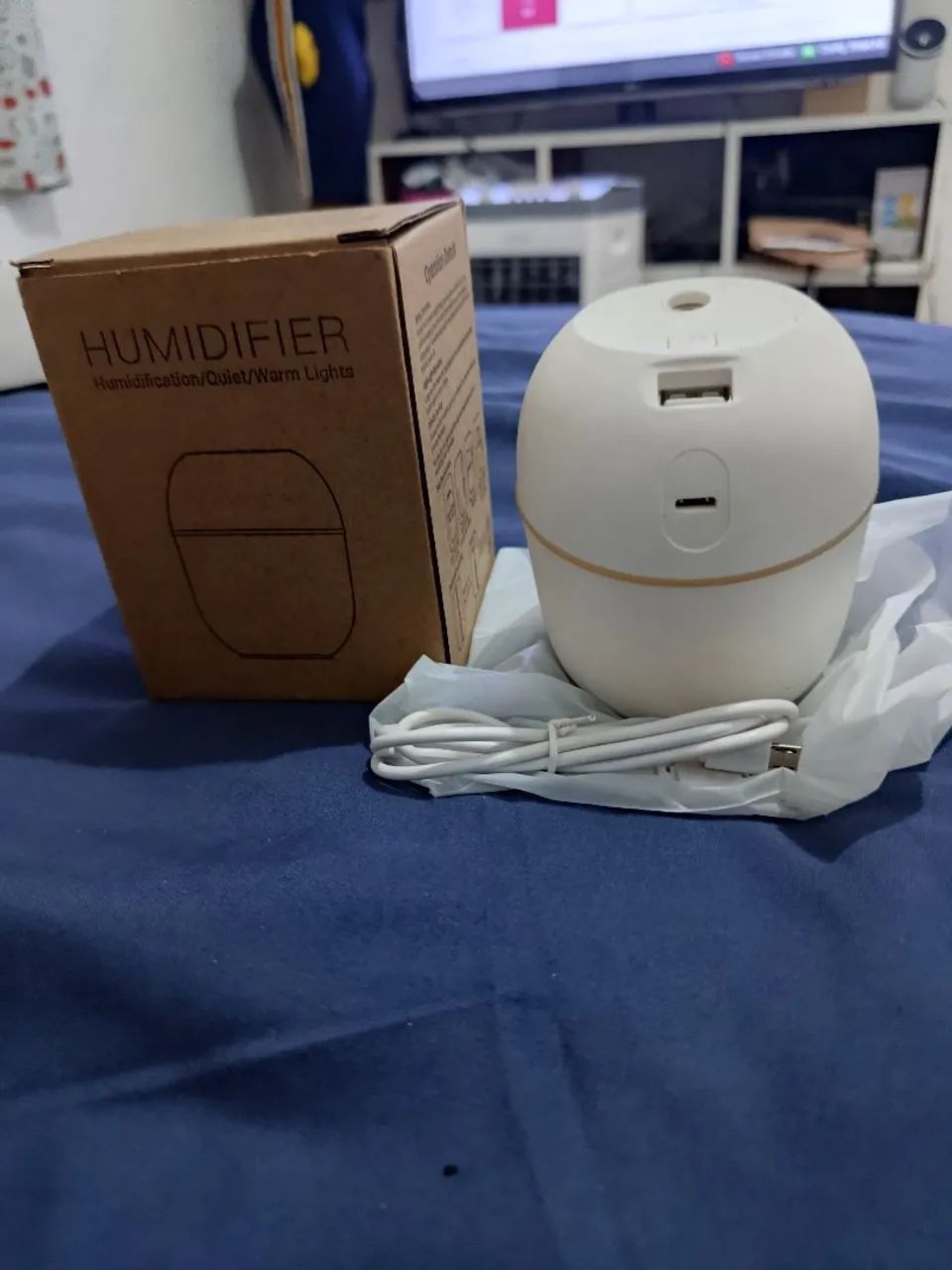 Mini umidificador de ar USB.