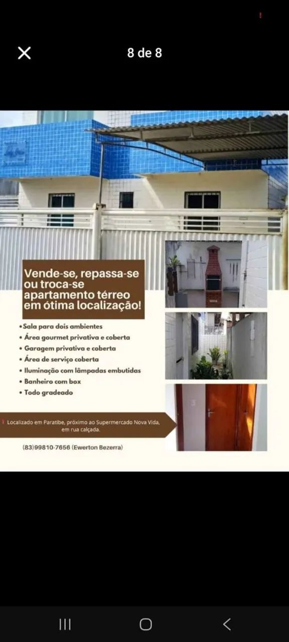 Apartamento térreo área em u