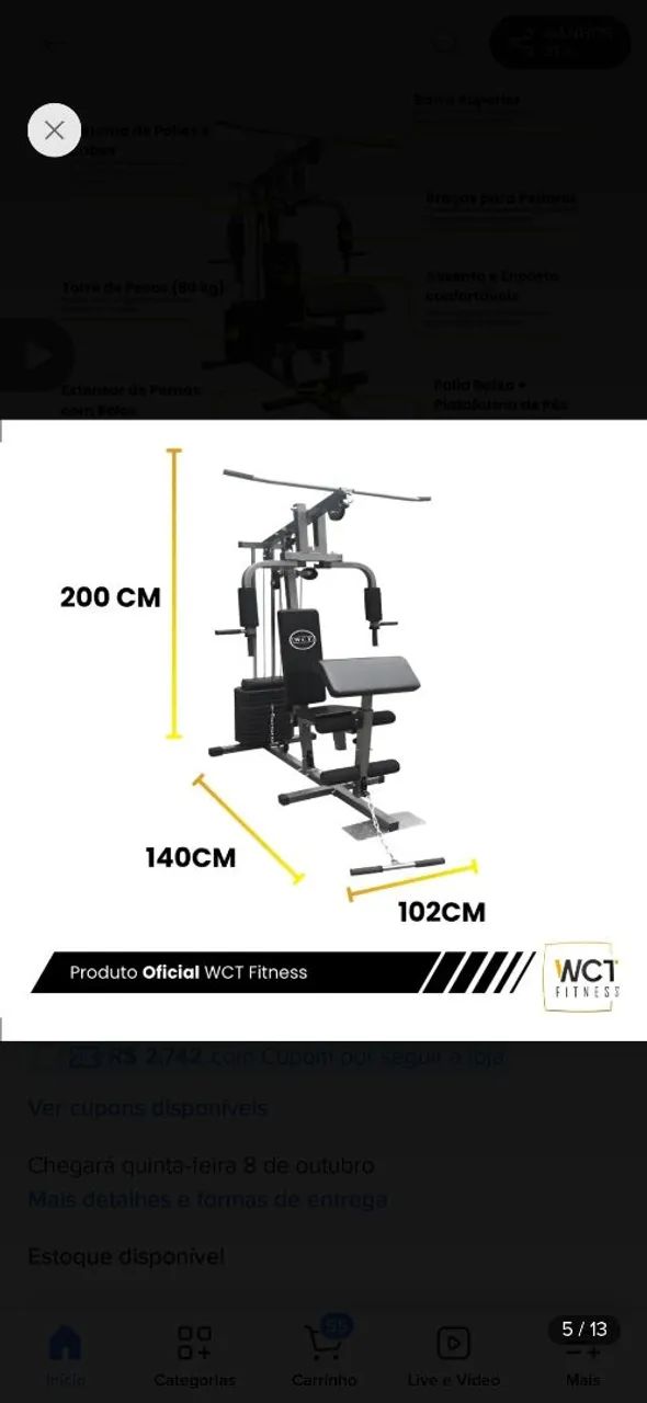 Aparelho de musculação completo 2800,00 novo - Foto 3