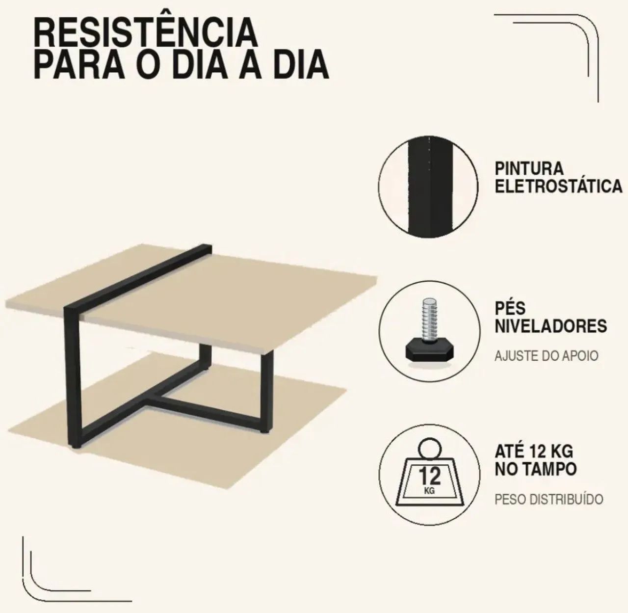 Mesa de centro estilo industrial  - Foto 5