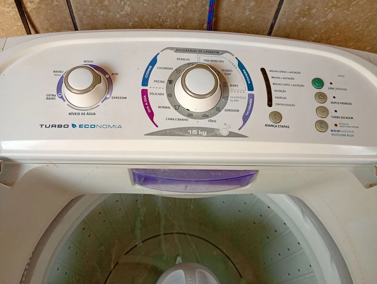 Máquina de lavar roupa Eletrolux 15kilos turbo