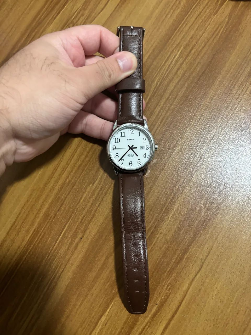 Relógio Timex Indiglo Easy Reader WR30M Original - Pulseira de Couro - Foto 3