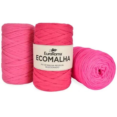 linhas ecomalha cores :verde, rosa, azul, branco e vermelho