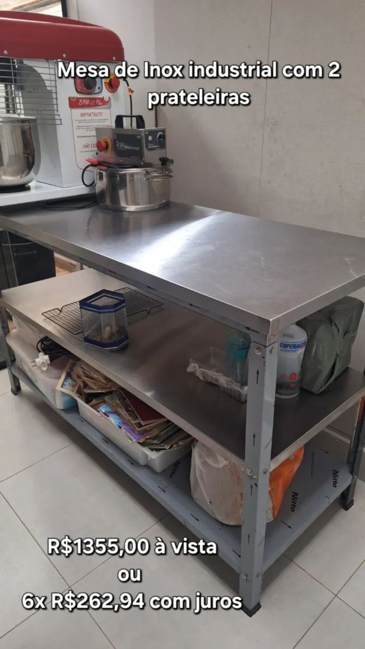 Mesa industrial de Inox 1,50x0,60m