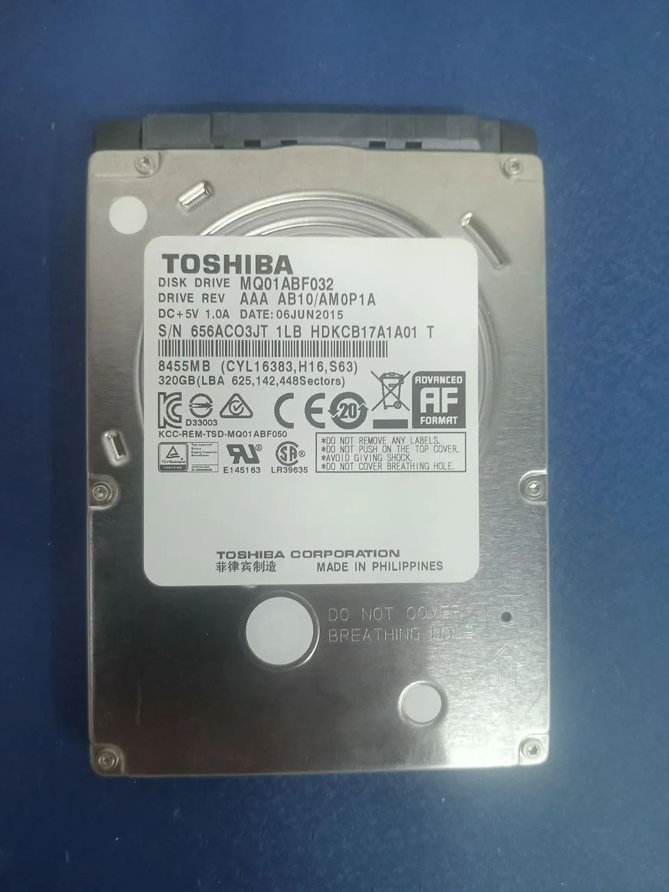 HD 320 GB NOTEBOOK OU PC 