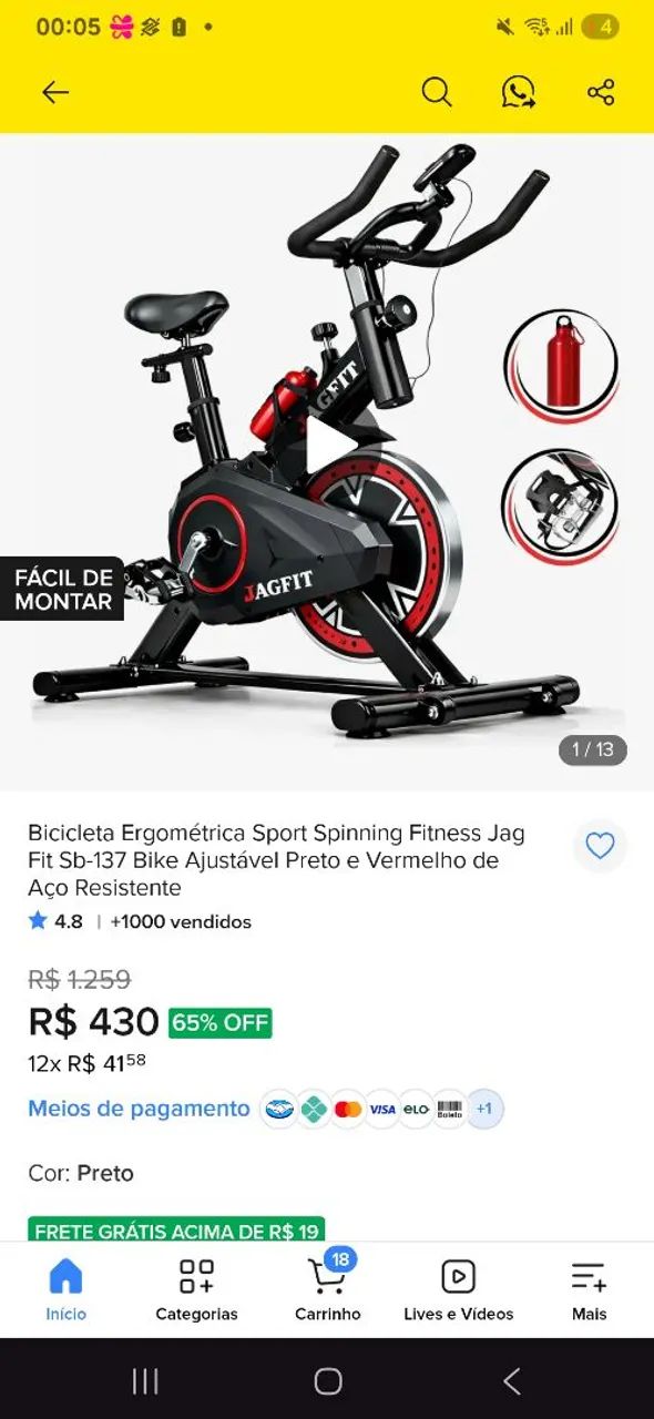 Bicicleta ergometrica