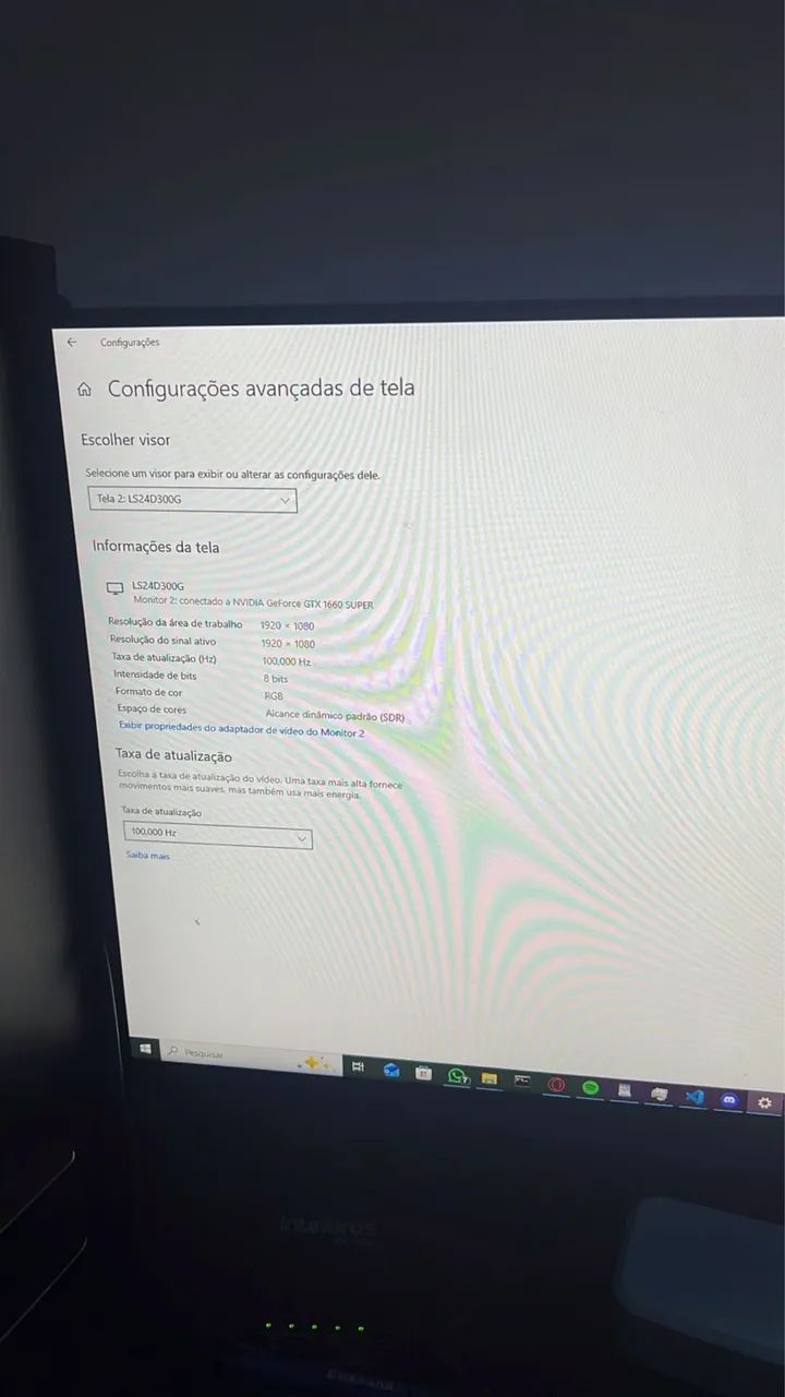 MONITOR 100hz Samsung 24 Polegadas ( 1Mes de uso)