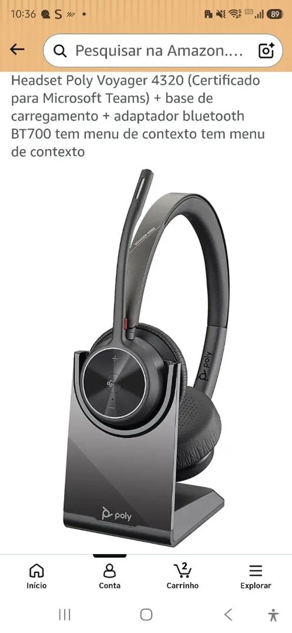 Headset Poly Voyager 4320