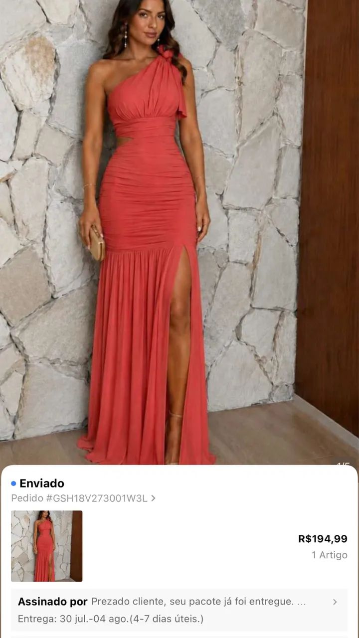 Vestido Longo Tule Usado 1x  - Foto 2