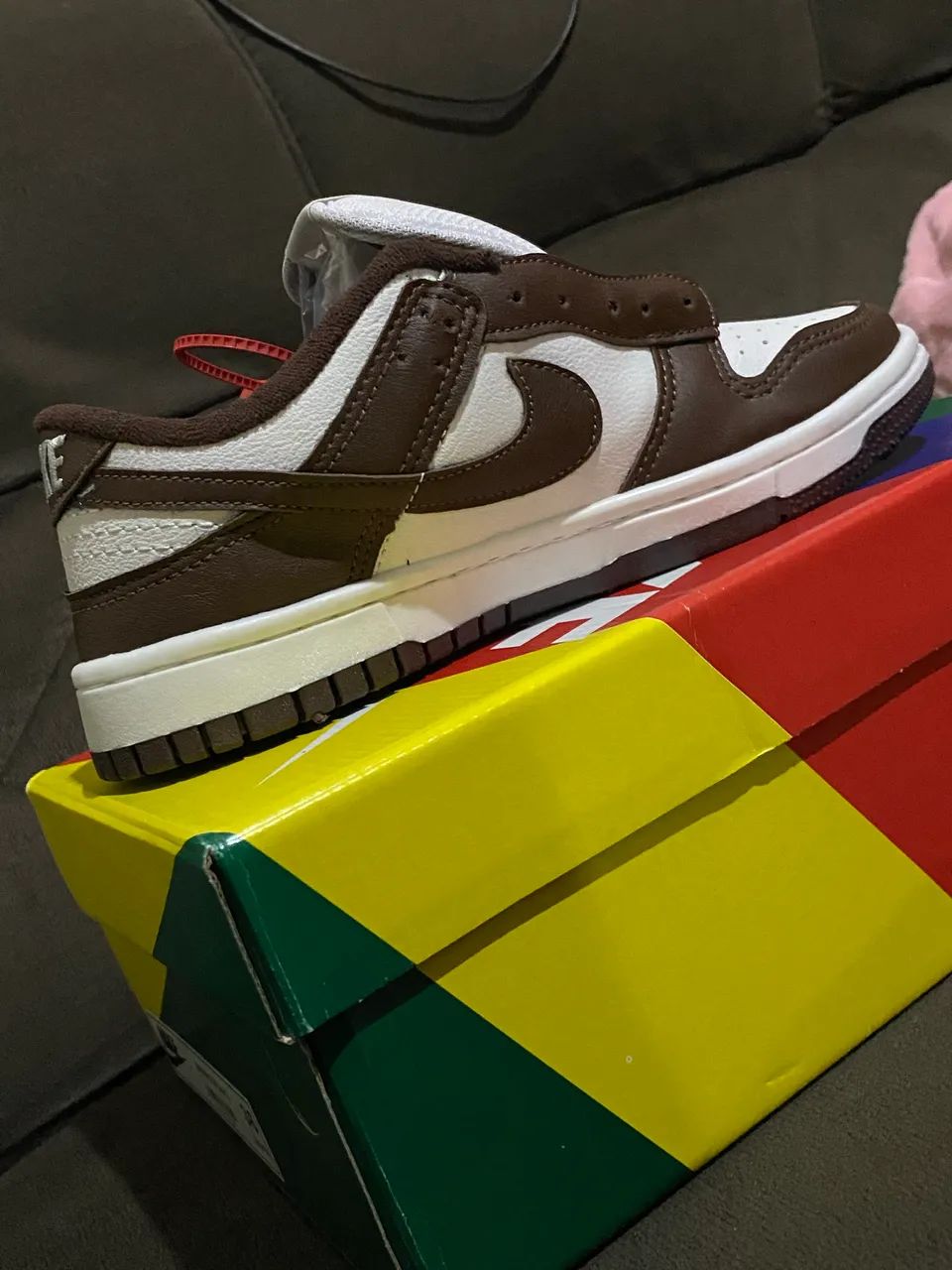 Tênis Nike Dunk Low SB Marrom/Branco - Foto 2