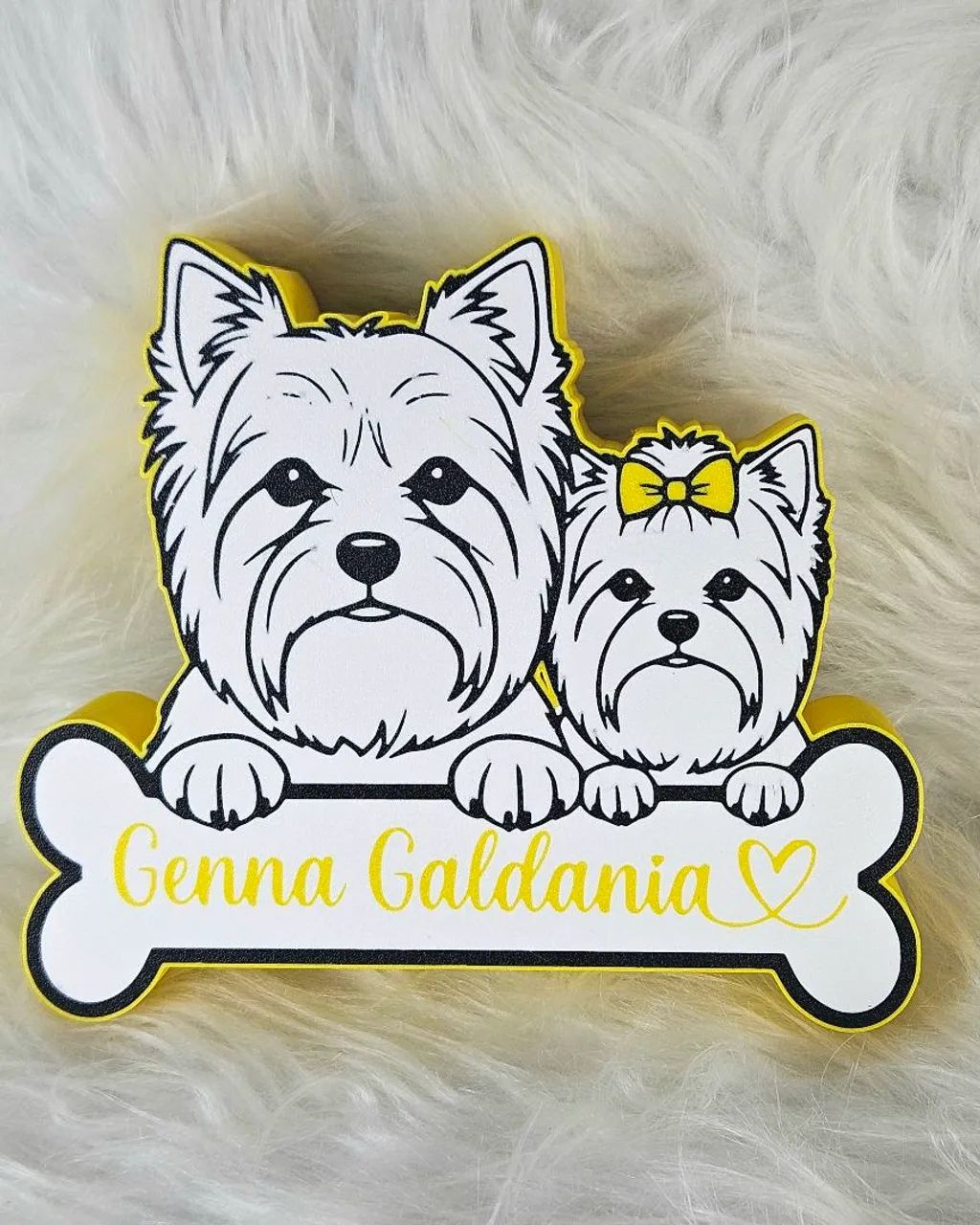 Luminária Personalizada com Nome e Pet + Fonte 12v Inclusa - Foto 2