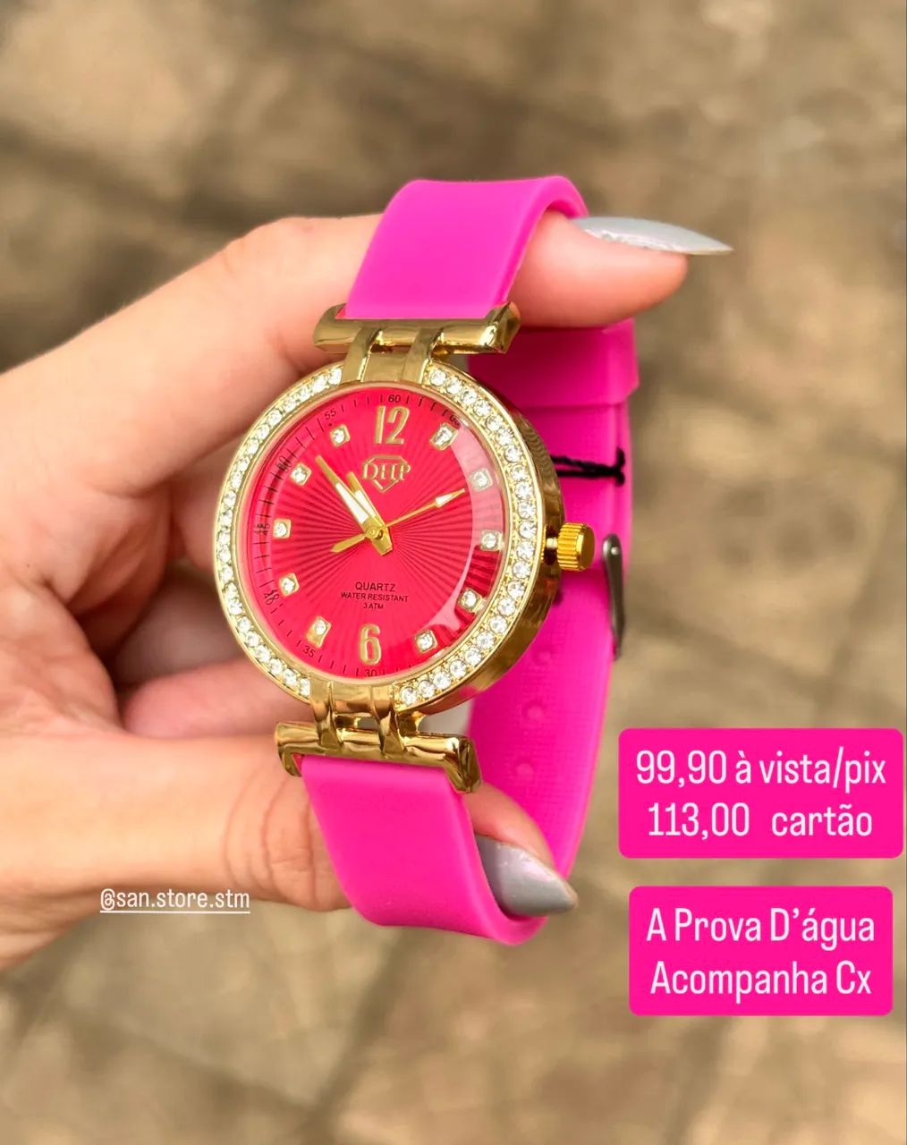Relógio Pink a Prova Dagua  - Foto 3