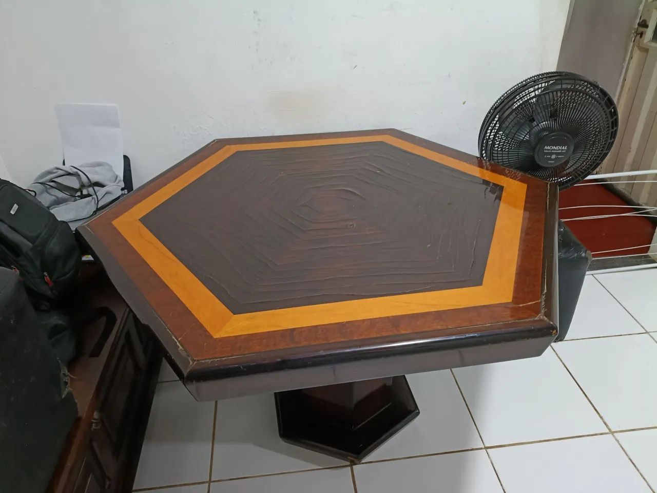 Mesa mogno hexagonal  - Foto 5