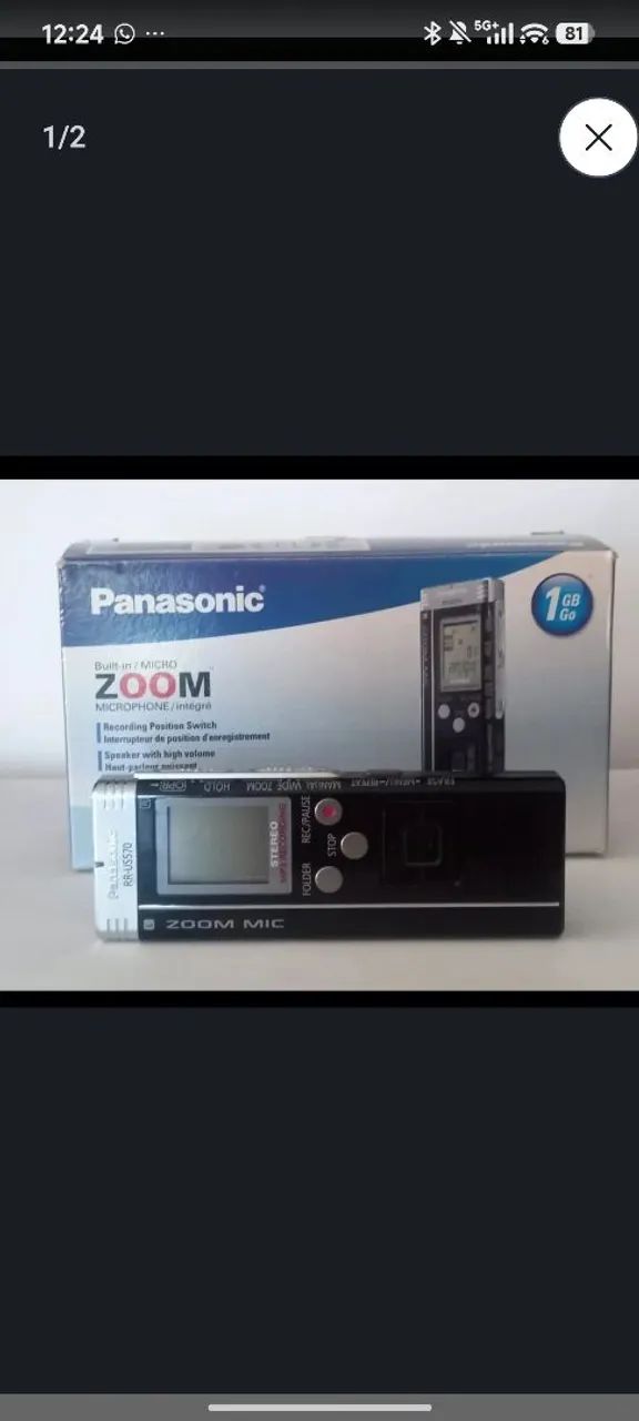 Gravador de voz Panasonic 