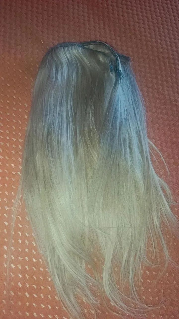 Mega hair cabelo humano indiano loiro 52 cm são 4 telas. - Foto 2