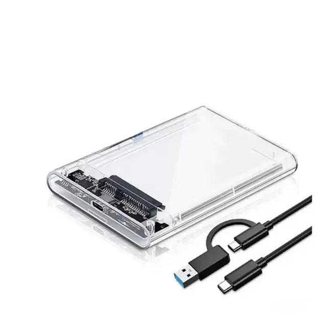 Case HD Externo 2.5?  Transparente USB 3.0 Tipo-C - Suporte até 4TB, Compatível com SSD  - Foto 2