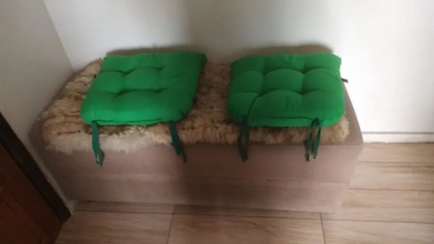Almofadas 2 Fouton  cor Verde Confortavel e Acolchoada design.  - Foto 2