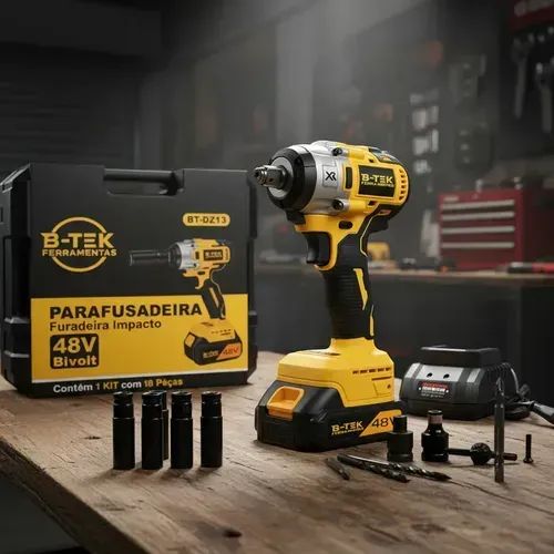 Parafusadeira e Furadeira de Impacto B-TEK Modelo BT-DZ13 NOVA